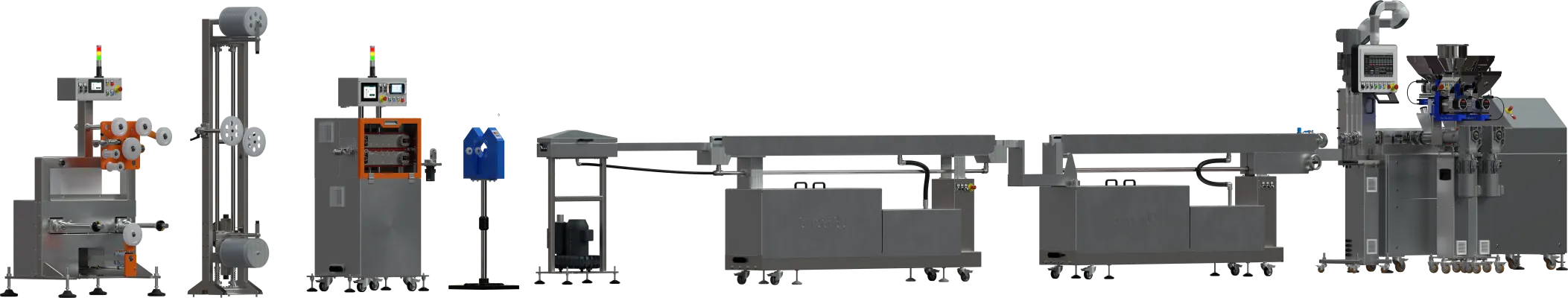 Linia do produkcji filamentu kompozytowego z wytłaczarką dwuślimakową fi 2x24mm.