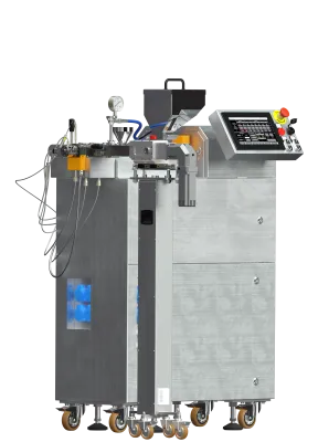 Wytłaczarka laboratoryjna LEP-2CCF 2x12mm-Farmaceutyczna z podajnikiem bocznym.