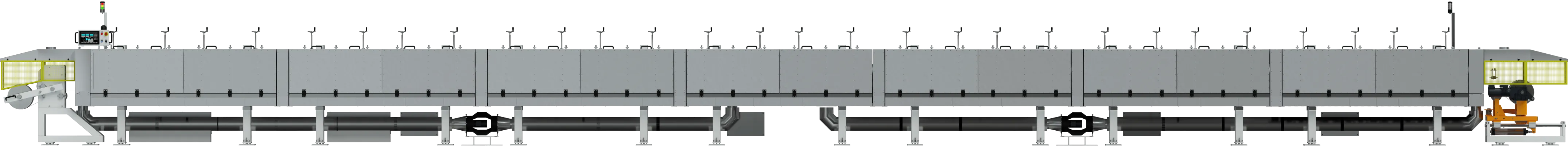 Tunelowy piec do wulkanizacji gumy TIR 400/3000/21.