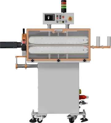 Odciąg gąsienicowy z programowanym nożem obrotowym OG-600/N-200.