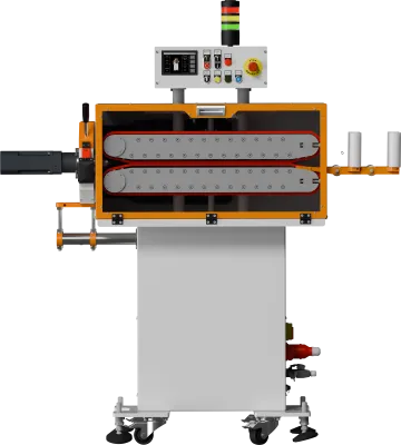Odciąg gąsienicowy z programowanym nożem obrotowym OG-600/N-100.
