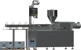 Wytłaczarka dwuślimakowa 2x32mm do przetwarzania żywności z dwoma modułami TVP.