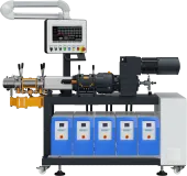 Wytłaczarka jednoślimakowa do gumy 45 mm z modułowym cylindrem.