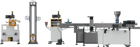 Linia do produkcji filamentu z wytłaczarką fi 32mm.