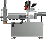 Wytłaczarka laboratoryjna LE-1S 32 mm z podajnikami grawimetrycznymi oraz pompą stopionego tworzywa-1.