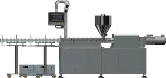 Wytłaczarka dwuślimakowa 2x32mm do przetwarzania żywności z dwoma modułami TVP-1.