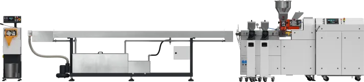 Laboratoryjny granulator z wytłaczarką 2x24 mm-2.