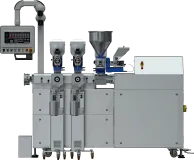 Wytłaczarka laboratoryjna LE-2CC 2x24 mm z dwoma podajnikami bocznymi (side feeder).