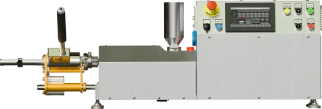Wytłaczarka laboratoryjna LE-1S 12 mm wyposażona w adapter do napełniania cylindra wtryskarki-1.