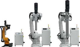 Drukarki 3D wielkogabarytowe karmione granulatem zbudowane na podstawie robota przemysłowego.