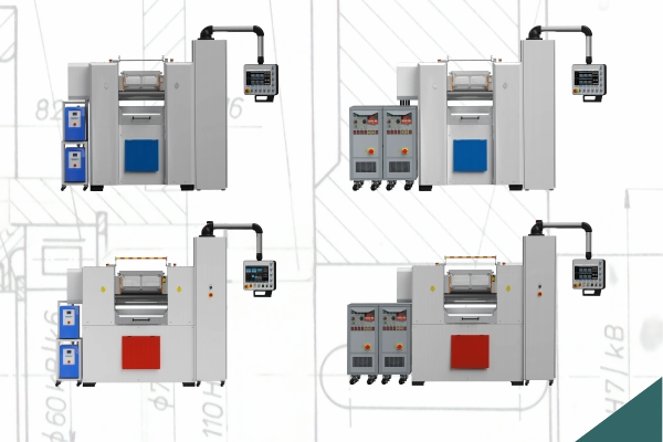 walcarki dwuwalcowe laboratoryjne do polimerów i gumy.