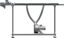 Przenośnik taśmowy z chłodzeniem powietrznym.