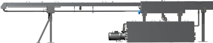Wanna chłodząca nawrotna 6m ciepła z własnym obiegiem wody, wymiennikami ciepła oraz elektrycznym przesuwem.