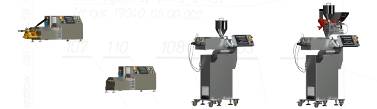 Rysunek 1. Jednoślimakowe miniaturowe wytłaczarki laboratoryjne 12 i 16mm.