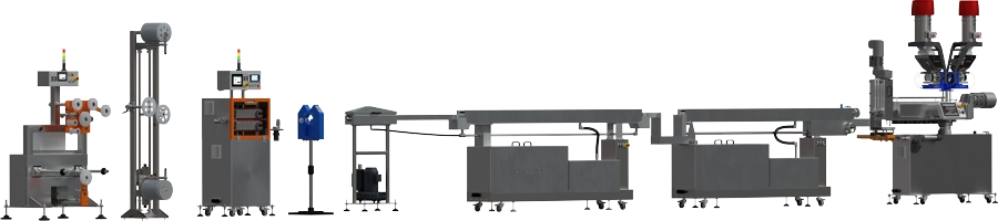Wydajna linia do wytwarzania filament&oacute;w do drukarek 3D  (dostępna w wersji lewostronnej)