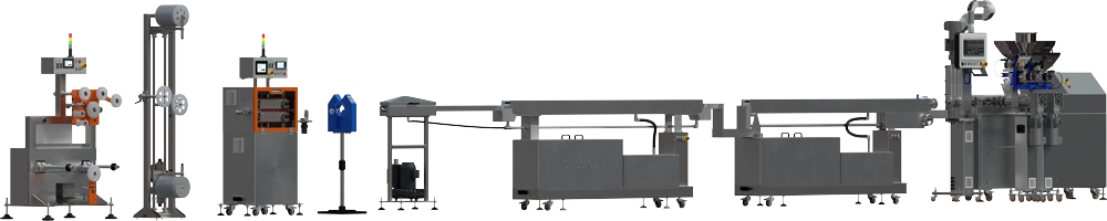  Wydajna linia do wytwarzania filament&oacute;w kompozytowych do drukarek 3D-Wytłaczarka 2x24mm lub 2x20mm-Prawostronna