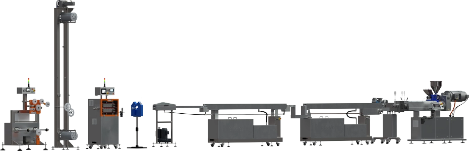 Profesjonalna wydajna linia do wytwarzania filament&oacute;w do drukarek 3D-Wytłaczarka 45mm-Prawostronna z magazynem o dużej pojemności.